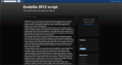 Desktop Screenshot of godzilla2012script.blogspot.com