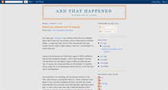 Desktop Screenshot of and-that-happened.blogspot.com