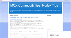Desktop Screenshot of commodity-tips-ncdex.blogspot.com
