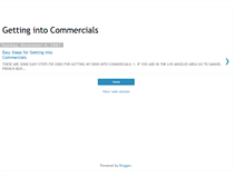 Tablet Screenshot of gettingintocommercials.blogspot.com