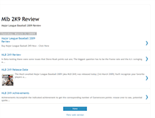 Tablet Screenshot of mlb-2k9-reviews.blogspot.com