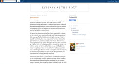 Desktop Screenshot of ecstasyattheroxy.blogspot.com