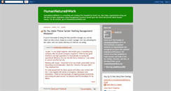 Desktop Screenshot of humannatureatwork.blogspot.com
