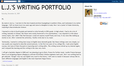 Desktop Screenshot of ljs-writing-portfolio.blogspot.com