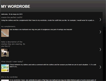 Tablet Screenshot of mywordrobe11.blogspot.com