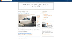 Desktop Screenshot of airforceonethefinalmission.blogspot.com