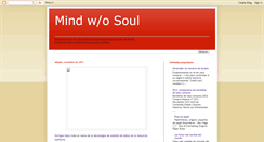 Desktop Screenshot of mindnotsoul.blogspot.com