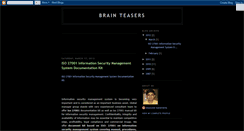 Desktop Screenshot of brainteasersonline.blogspot.com