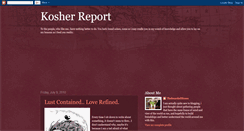 Desktop Screenshot of kosherreport.blogspot.com