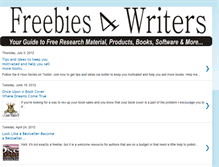 Tablet Screenshot of freebiesforwriters.blogspot.com