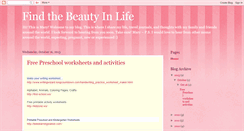 Desktop Screenshot of findbeautyinlife.blogspot.com