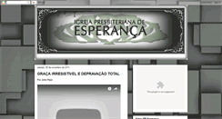 Desktop Screenshot of igrejapresbiterianadeesperanca.blogspot.com