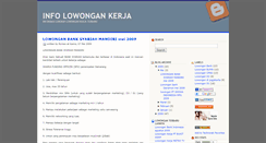 Desktop Screenshot of lowongankerja01.blogspot.com