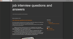 Desktop Screenshot of answerstojobinterviewquestions.blogspot.com