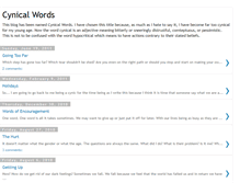Tablet Screenshot of cynicalwordsofwisdom.blogspot.com