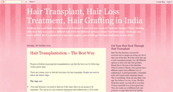 Desktop Screenshot of hairtransplantindianet.blogspot.com