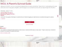 Tablet Screenshot of nicuaparentssurvivalguide.blogspot.com