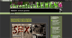 Desktop Screenshot of chronisch-leben-medizin.blogspot.com