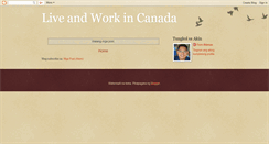 Desktop Screenshot of liveandworkincanada.blogspot.com