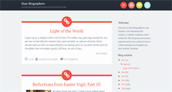 Desktop Screenshot of dearblogosphere.blogspot.com