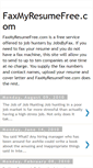 Mobile Screenshot of faxmyresumefree.blogspot.com