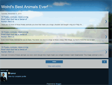 Tablet Screenshot of animalsever.blogspot.com