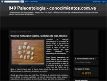 Tablet Screenshot of conocimientos-paleontologia.blogspot.com