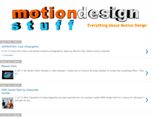 Tablet Screenshot of motiondesignstuff.blogspot.com