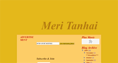 Desktop Screenshot of meri-tanhaee.blogspot.com