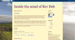 Desktop Screenshot of insidethemindofrevdeb.blogspot.com