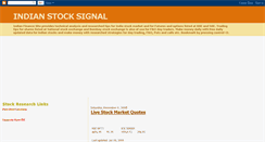 Desktop Screenshot of indianstocksignal.blogspot.com