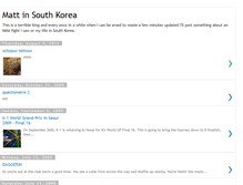 Tablet Screenshot of mattsouthkorea.blogspot.com