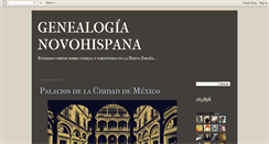 Desktop Screenshot of genealogianovohispana.blogspot.com