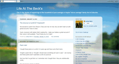 Desktop Screenshot of lifeatthebecks.blogspot.com