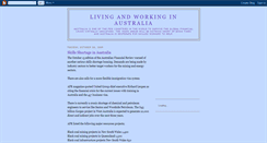 Desktop Screenshot of livingandworkinginaustralia.blogspot.com