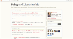 Desktop Screenshot of beingandlibrarianship.blogspot.com