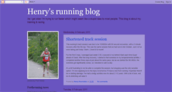 Desktop Screenshot of henrysrunningblog.blogspot.com