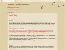Tablet Screenshot of genealogie-vandam-westenholte2010.blogspot.com