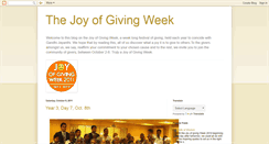Desktop Screenshot of joyofgivingweek.blogspot.com