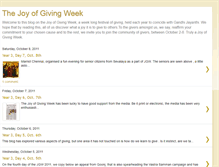 Tablet Screenshot of joyofgivingweek.blogspot.com