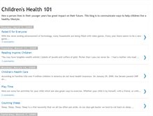 Tablet Screenshot of childrenshealth101.blogspot.com