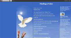 Desktop Screenshot of finding-a-voice.blogspot.com