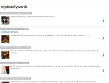 Tablet Screenshot of mydeadlywords.blogspot.com