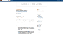 Desktop Screenshot of blogging-is-for-lovers.blogspot.com