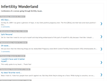 Tablet Screenshot of infertilitywonderland.blogspot.com