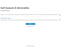 Tablet Screenshot of golf-museums.blogspot.com