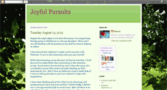 Desktop Screenshot of journeyofjoyfulpursuits.blogspot.com