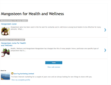 Tablet Screenshot of mangosteenforhealthandwellness.blogspot.com
