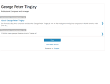Tablet Screenshot of georgeptingley.blogspot.com