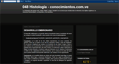 Desktop Screenshot of conocimientos-histologia.blogspot.com